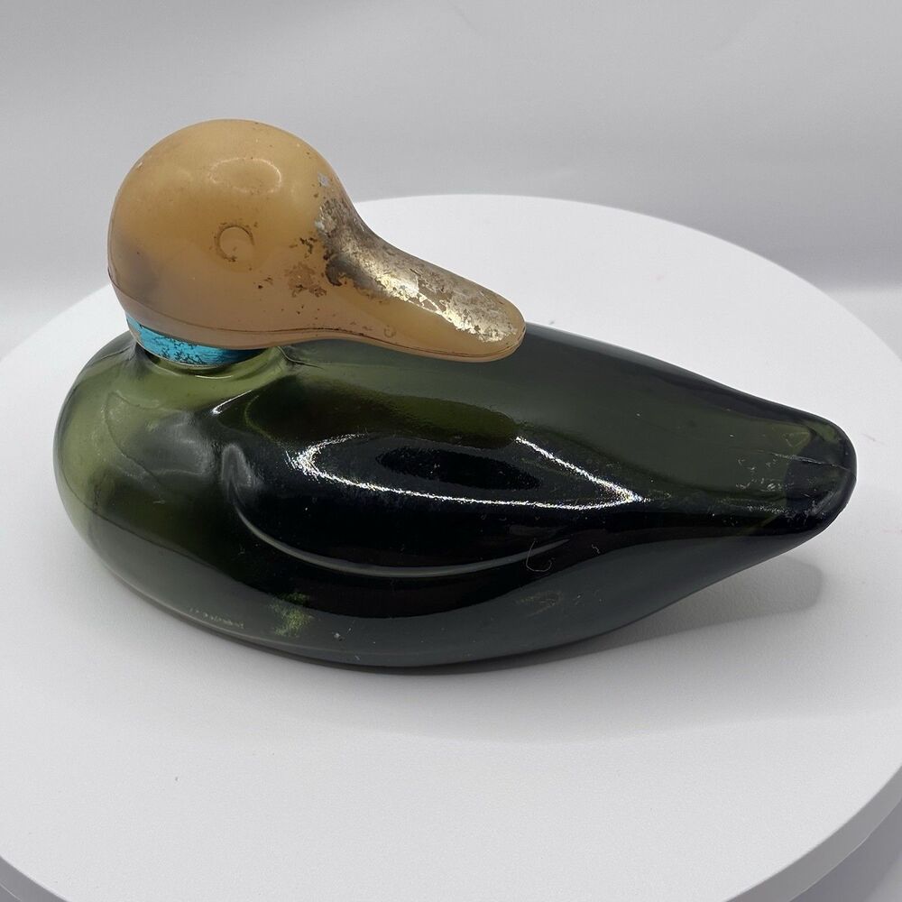 Vintage Avon Mallard Duck Green- Cologne Bottle After Shave Decanter Empty